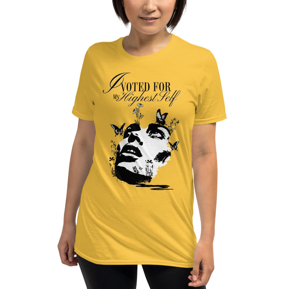 I Voted For My Highest Self TShirt - Daisy Color - https://ascensionemporium.net